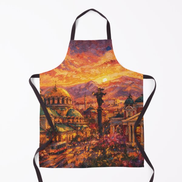 Item preview, A painting of Sofia by night, Bulgaria – A Beautiful City in Europe. designed and sold by GalleryKauffeld.