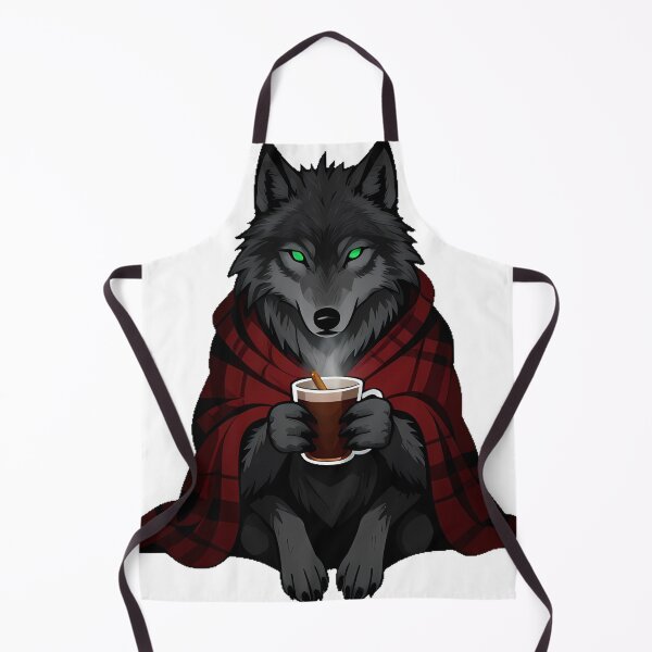 Item preview, Gothic Cozy Wolf with Cocoa and Fireplace Glow designed and sold by IllumeInk.