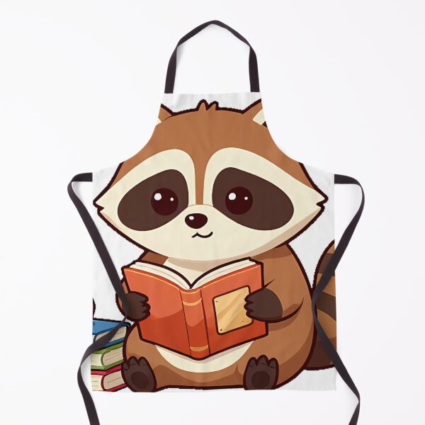 Item preview, Bookish Raccoon with Library Card and Book Stack designed and sold by pumsquare.