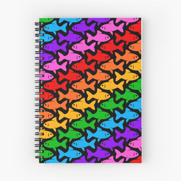 Item preview, Fish Pattern (multicolor on black 4) designed and sold by JMParadis.