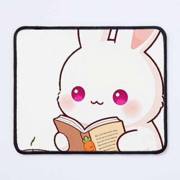 Item preview, Bookish Bunny with Poetry Book and Carrot Bookmark designed and sold by pumsquare.