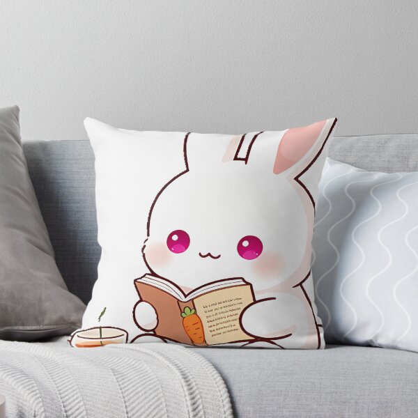 Item preview, Bookish Bunny with Poetry Book and Carrot Bookmark designed and sold by pumsquare.