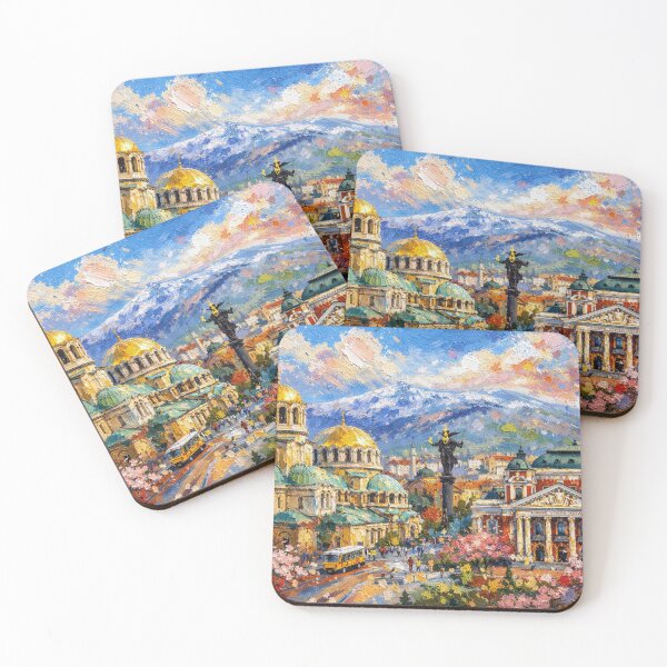 Item preview, A painting of Sofia, Bulgaria – A Beautiful City in Europe. designed and sold by GalleryKauffeld.