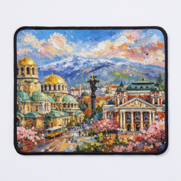 Item preview, A painting of Sofia, Bulgaria – A Beautiful City in Europe. designed and sold by GalleryKauffeld.