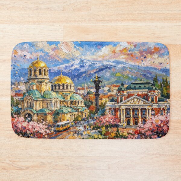Item preview, A painting of Sofia, Bulgaria – A Beautiful City in Europe. designed and sold by GalleryKauffeld.