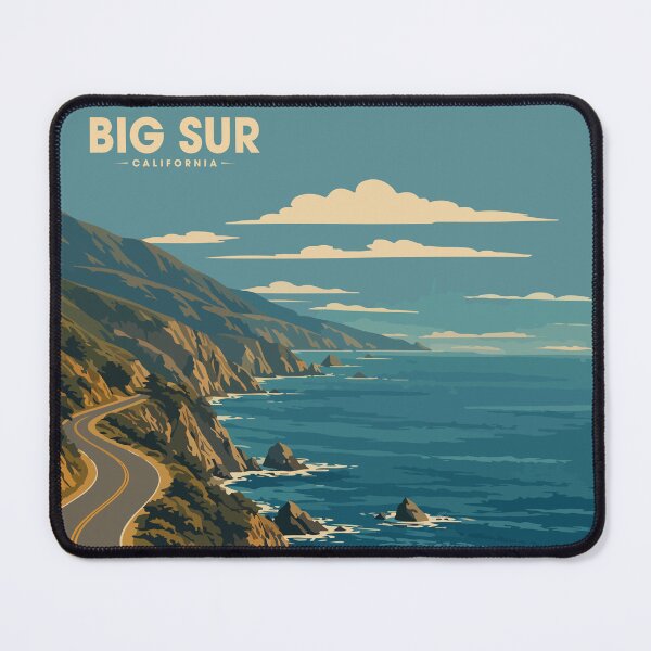 Item preview, The Big Sur Travel Poster designed and sold by rogue-design.