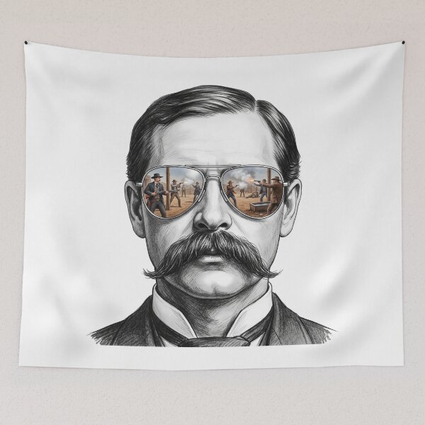Item preview, Wyatt Earp OK Corral Gunfight Shades Reflection designed and sold by Bad-Decisions-Designs.