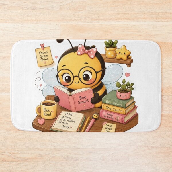 Item preview, Kawaii bee reading book sticker designed and sold by Vegasstickers.