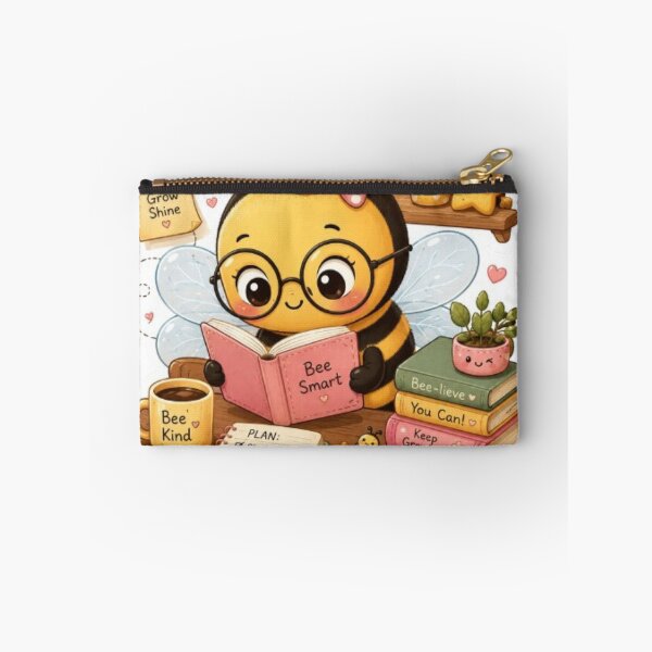 Item preview, Kawaii bee reading book sticker designed and sold by Vegasstickers.