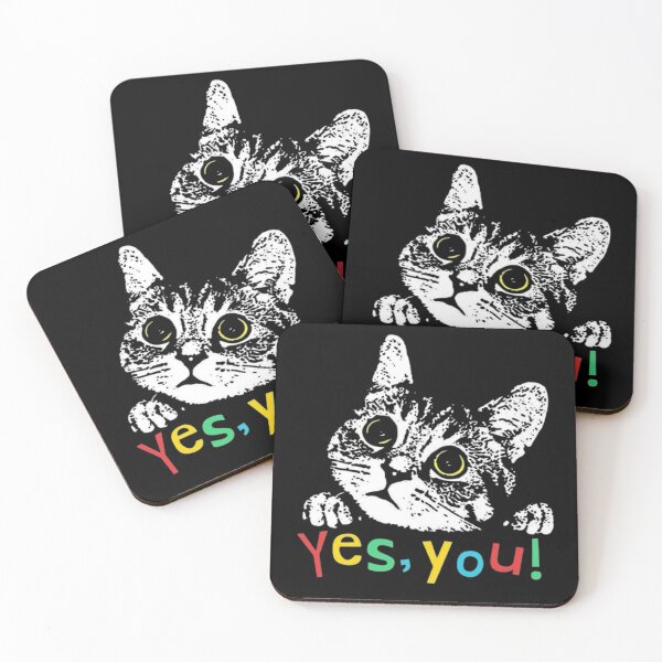 Item preview, Yes You Cat | Funny Cat T-Shirt Slogan | Colorful Font Cute Cat | Funny Gift Idea for Women and Men | Retro Cat Lover Design designed and sold by Big Heart .