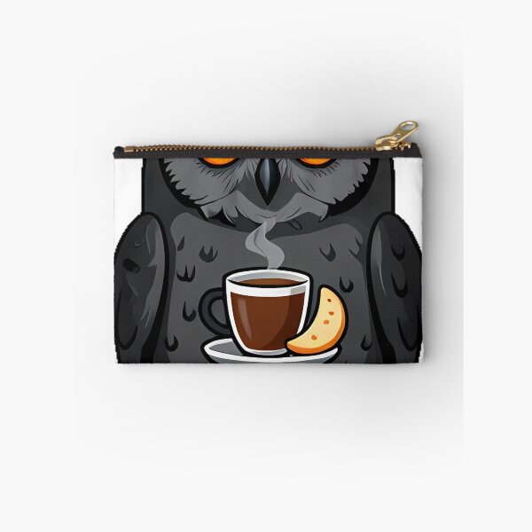 Item preview, Gothic Cozy Owl with Cocoa and Knitted Beanie designed and sold by IllumeInk.