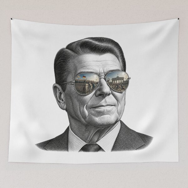 Item preview, Ronald Reagan Berlin Wall Shades Reflection designed and sold by Bad-Decisions-Designs.