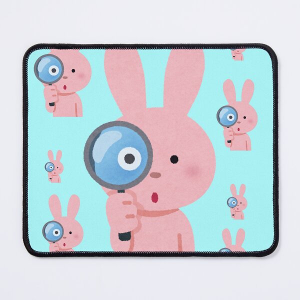 Item preview, Cute Pink Bunny Exploring With Magnifying Glass Pattern designed and sold by NikBrin Prevail .