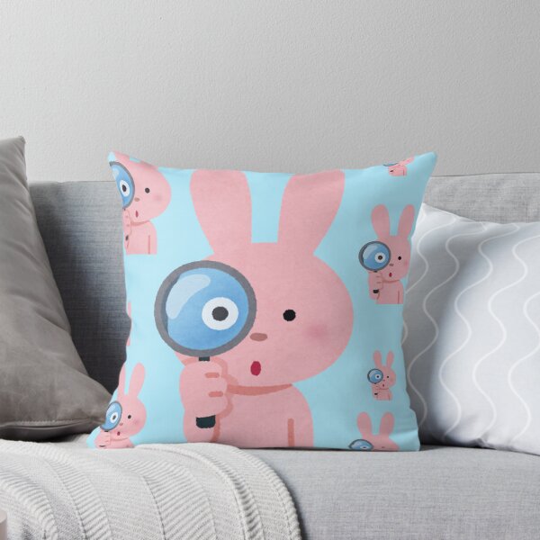 Item preview, Cute Pink Bunny Exploring With Magnifying Glass Pattern designed and sold by NikBrin Prevail .