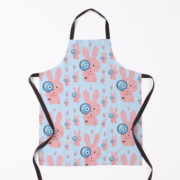 Item preview, Cute Pink Bunny Exploring With Magnifying Glass Pattern designed and sold by NikBrin Prevail .