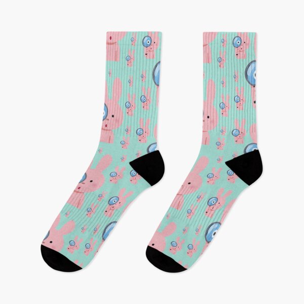 Item preview, Cute Pink Bunny Exploring With Magnifying Glass Pattern designed and sold by NikBrin Prevail .