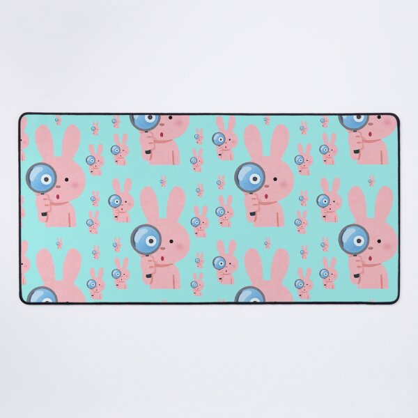 Item preview, Cute Pink Bunny Exploring With Magnifying Glass Pattern designed and sold by NikBrin Prevail .