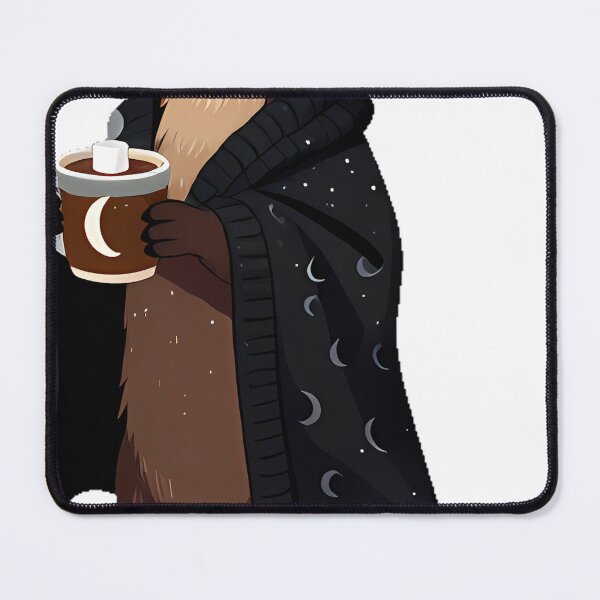 Item preview, Gothic Cozy Weasel with Cocoa and Knitted Blanket designed and sold by IllumeInk.