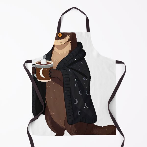 Item preview, Gothic Cozy Weasel with Cocoa and Knitted Blanket designed and sold by IllumeInk.