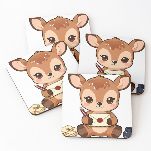 Item preview, Bookish Deer with Letter and Wax Seal designed and sold by pumsquare.
