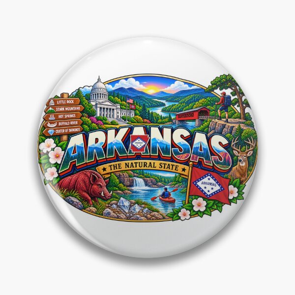Item preview, Arkansas Natural State Travel Doodle designed and sold by Awarrie.