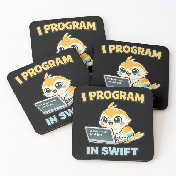 Item preview, I Program in Swift - Cute Swift Bird Programmer Coder designed and sold by TeeTimeTreasure.