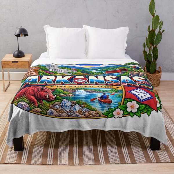 Item preview, Arkansas Natural State Travel Doodle designed and sold by Awarrie.