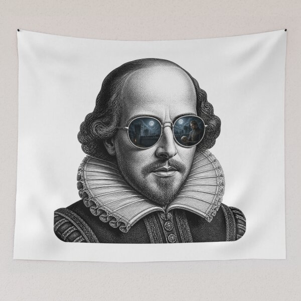 Item preview, William Shakespeare Hamlet Skull Shades Reflection designed and sold by Bad-Decisions-Designs.