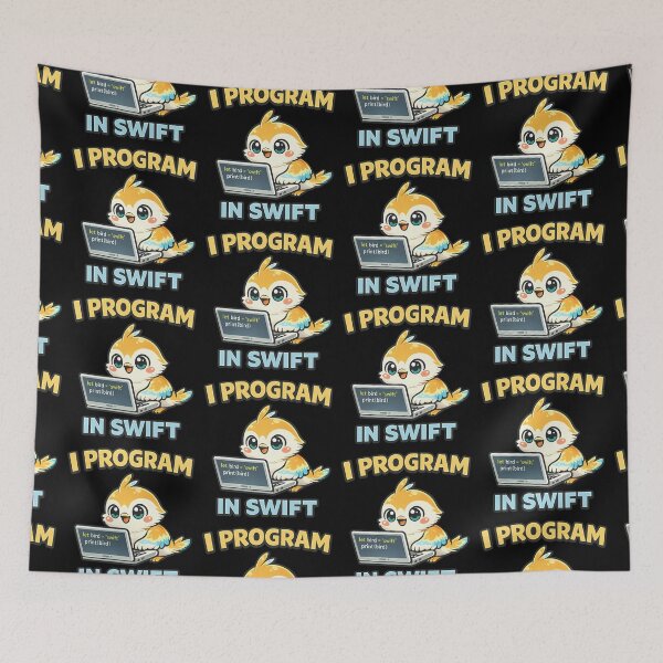 Aperçu de l'œuvre Je programme en Swift - Programmeur Swift mignon créée et vendue par TeeTimeTreasure.