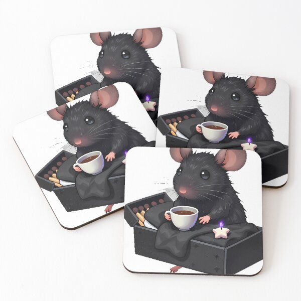 Item preview, Gothic Cozy Mouse with Cocoa and Matchbook designed and sold by IllumeInk.