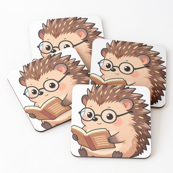 Item preview, Bookish Hedgehog with Dictionary and Reading Glasses designed and sold by pumsquare.