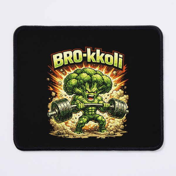 Item preview, BRO-kkoli – Fun Broccoli Fitness Strength Training designed and sold by FeverVoid.