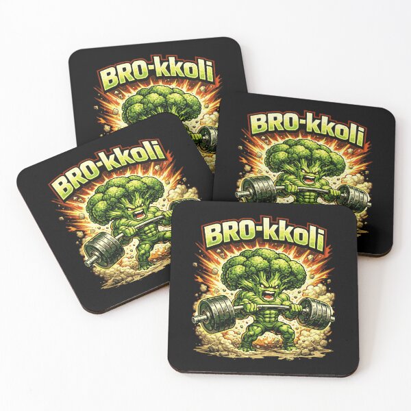 Item preview, BRO-kkoli – Fun Broccoli Fitness Strength Training designed and sold by FeverVoid.