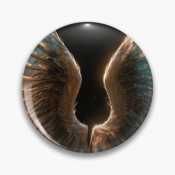 Item preview, Guardian Angel Wings Gold Teal Glow Feathers designed and sold by FrostyFrisby.