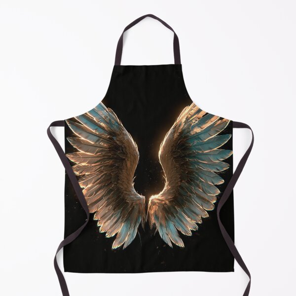 Item preview, Guardian Angel Wings Gold Teal Glow Feathers designed and sold by FrostyFrisby.