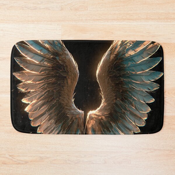 Item preview, Guardian Angel Wings Gold Teal Glow Feathers designed and sold by FrostyFrisby.