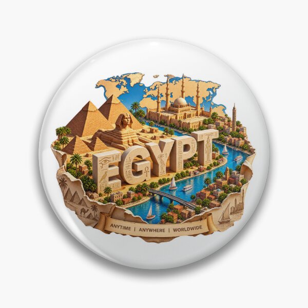 Item preview, Egypt Travel – Pyramids, Sphinx & Nile River Vintage Adventure Design designed and sold by 4U---Store.