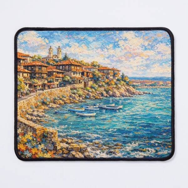 Item preview, A painting of Sozopol, Bulgaria – A Beautiful City in Europe. designed and sold by GalleryKauffeld.