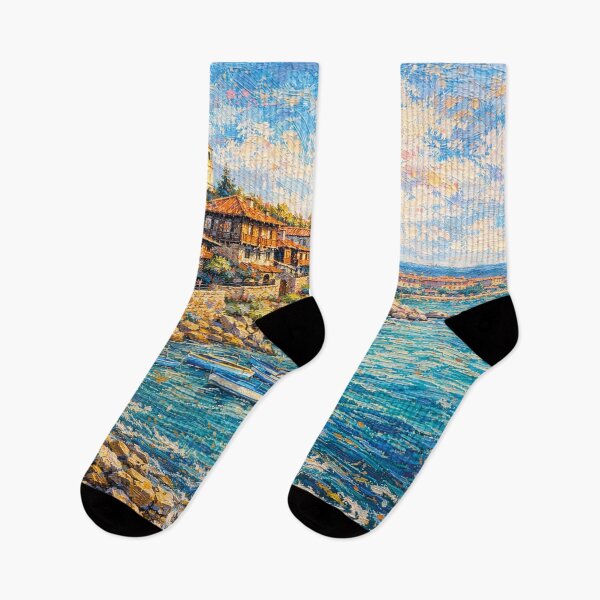 Item preview, A painting of Sozopol, Bulgaria – A Beautiful City in Europe. designed and sold by GalleryKauffeld.