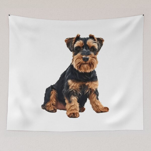 Item preview, Cute Black Tan Terrier Dog Portrait designed and sold by GiaoCalonas.