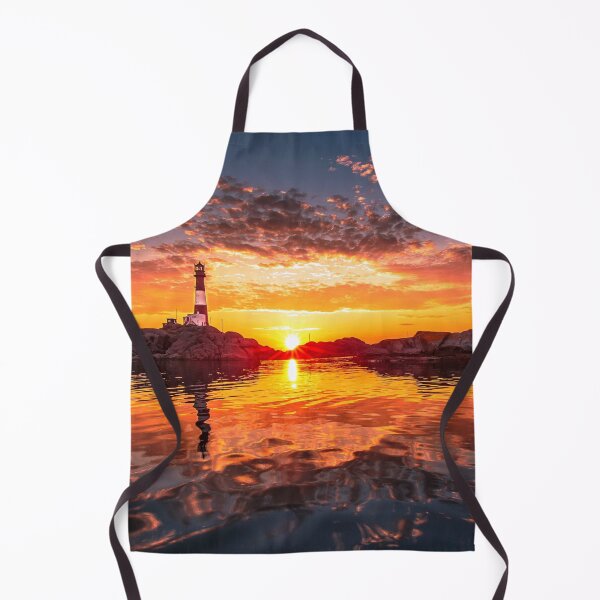 Item preview, Lighthouse with a sunset view, pink twilight coastal ocean color art print photograph designed and sold by Jéanpaul Ferro.