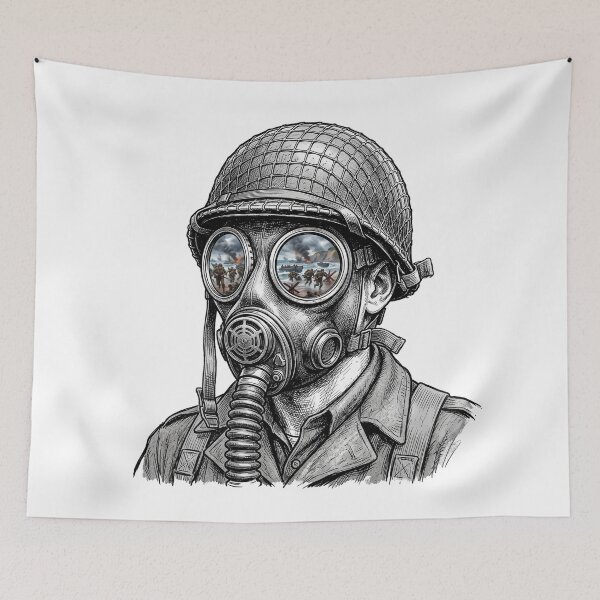 Item preview, WWII Soldier D-Day Beach Assault Reflection designed and sold by Bad-Decisions-Designs.