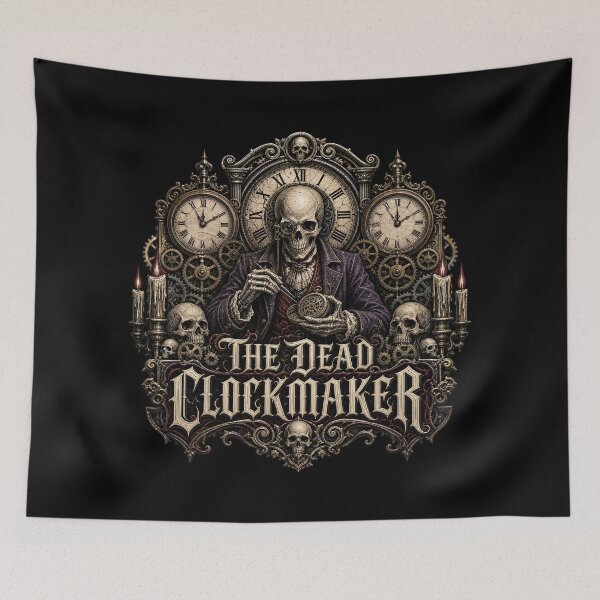 Item preview, HALLOWEEN The Dead Clockmaker – Dark Steampunk Gothic Art designed and sold by Uglyandcute.