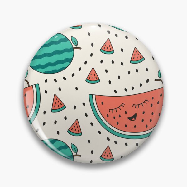 Item preview, Cute Kawaii Watermelon Fruit Pattern Illustration designed and sold by suha-art.