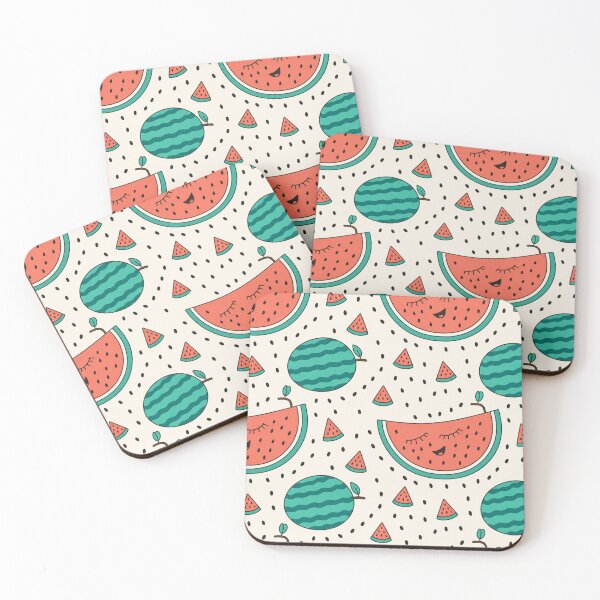 Item preview, Cute Kawaii Watermelon Fruit Pattern Illustration designed and sold by suha-art.