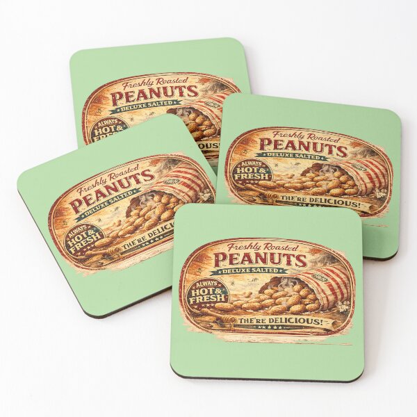 Item preview, Freshly Roasted Peanuts Deluxe Salted They're Delicious Vintage Food Sign designed and sold by Normandy Road Heritage.