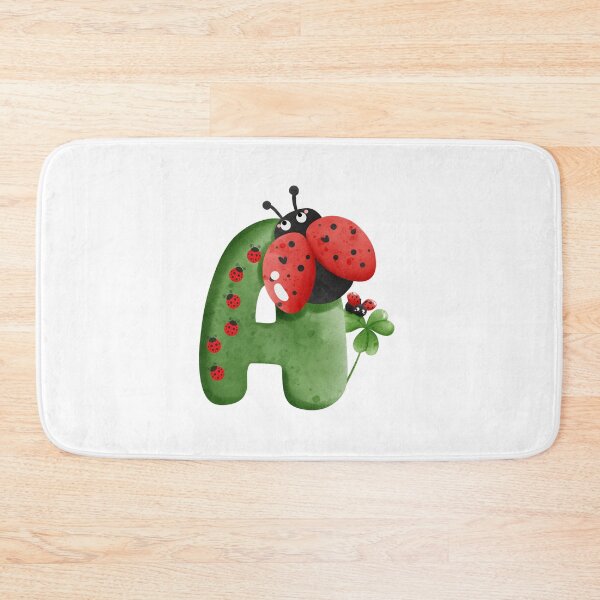 Item preview, Cute Letter A with Lucky Clover and Ladybugs designed and sold by Mazza-mazza.