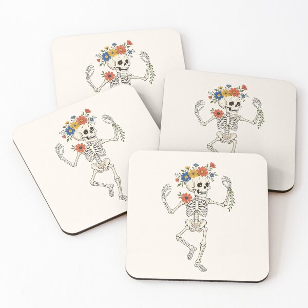 Item preview, Dancing Skeleton with Flowers – Funny Halloween designed and sold by SweetLilith.