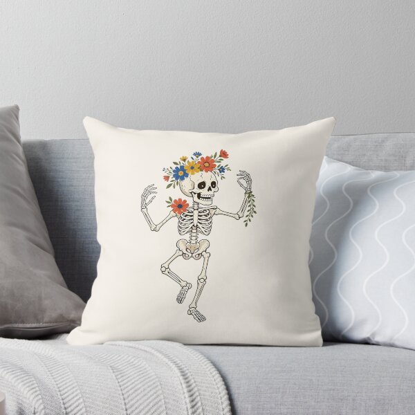 Item preview, Dancing Skeleton with Flowers – Funny Halloween designed and sold by SweetLilith.