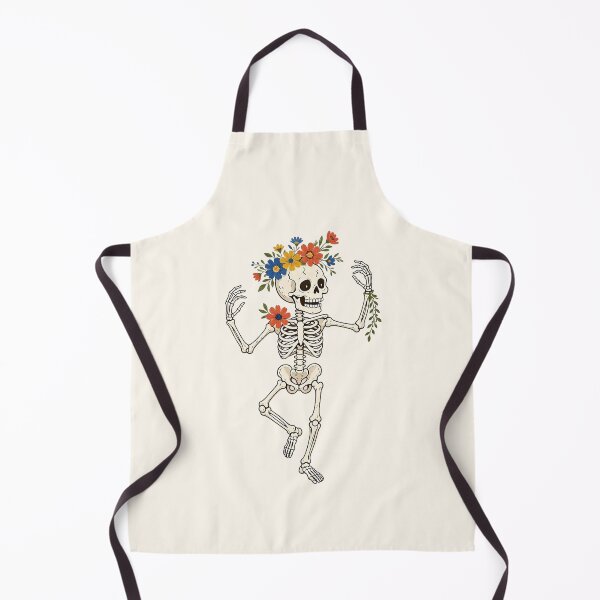 Item preview, Dancing Skeleton with Flowers – Funny Halloween designed and sold by SweetLilith.